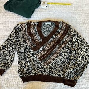 80s Benetton Women's ski - Brown and Black